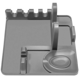 Utensil Rest & Pot Lid Holder, Silicone Pot Lid Rack, Spatula Rack, Silicone Kitchen Organizer, Multi-Functional Design for Lid, Spoon, and Spatula Storage, Ideal for Modern Kitchens