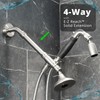 High Sierra Showerheads Bronze E-Z Reach Solid Metal Shower Arm