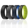 ROQ Silicone Rubber Wedding Ring for Men, Comfort Fit, Men's