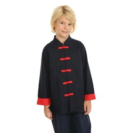 Mud Kingdom Boys Tang Jacket Navy Blue Traditional Chinese Lunar Year Size 14