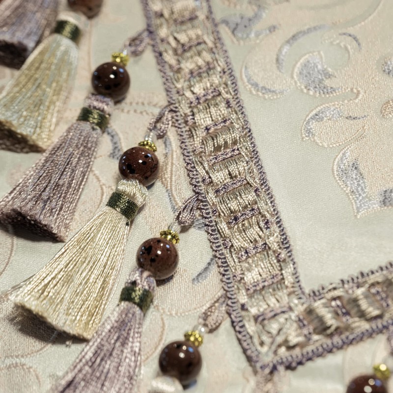 TOPLUXE Table Runner with Handmade Tassels, Luxury Table Runner for