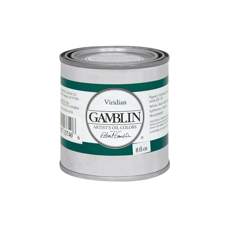 8 oz. Artists' Grade Oil Paints Color: Viridian