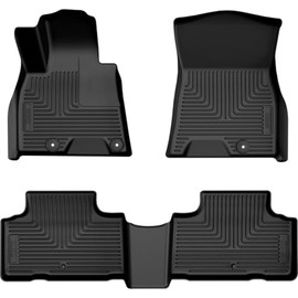 Husky Liners Weatherbeater Floor Mats | Fits 2025 Genesis GV80 | Front & 2nd Row, 3-pc Black - 96901