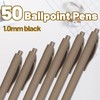 Wiaziert BallPoint Pens, 50 Pack (BLACK Ink),Bulk Pens, Brown Coffee