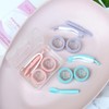 Contact one-day lens removal forceps, suction stick case, lens insertion tool, lens removal soft Bubble Wrap 3-Lens Suction Stick-Blue