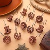 Beeveer 24 Pcs Western Cowboy Shower Curtain Hooks Western Cowboy