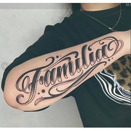 DQFART Realistic Herbal Juice Arm Tattoo Stickers - Bold Black Ink, Waterproof, Long-Lasting, Non-Reflective - Specification: SET A