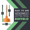 Buffalo - Premium Orange Cup Drain Plunger - Heavy Duty