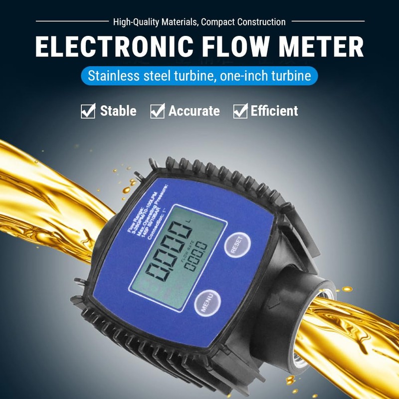 Uadme Digital Turbine Flowmeter – 1" Electronic Internal Thread Flow