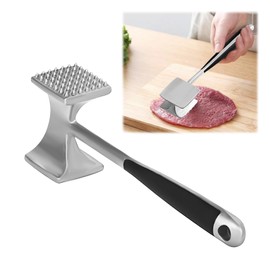 SelWatty Martillo Ablandador de Carne Resistente, Mazo para Carne de Doble, Ablandador de Carne con Mango de Agarre Cómodo, para Ablandar Bistec, Carne de Res y Pescado