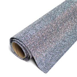 Siser Glitter HTV 20" x 5yd Roll - Iron on Heat Transfer Vinyl (Black Silver)