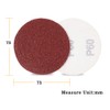 SPEEDWOX 100pcs Sanding Discs 3 inch Sandpaper 60 Grit Hook
