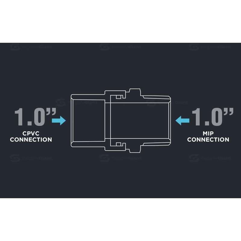 Supply Giant CSDQN300 Male x CPVC Adapter Transition Pipe Fitting