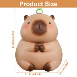 Kunaxku Capybara Children's Money Box, Kawaii Coin Piggy Bank for Children, Money Box Girls, Piggy Bank for Boys, Girls, Teenagers and Adults, Room Decoration, Birthday Gift (Brown)
