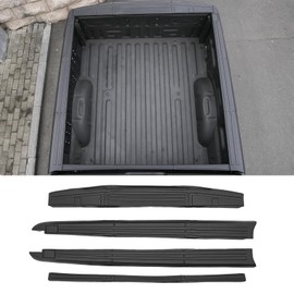 Maxzina Truck Bed Cap Cover Compatible with 2021-2025 Ford F150 5.5FT Pickup Bed Front Side Rail Cap Protector Tailgate Molding Cover Protector 4PCS for 2024 Ford F-150 Accessories