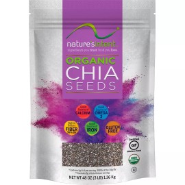 Nature's Intent, Organic Chia Seeds, 3 lb 12/2025 Kosher Gluten Free High Fiber