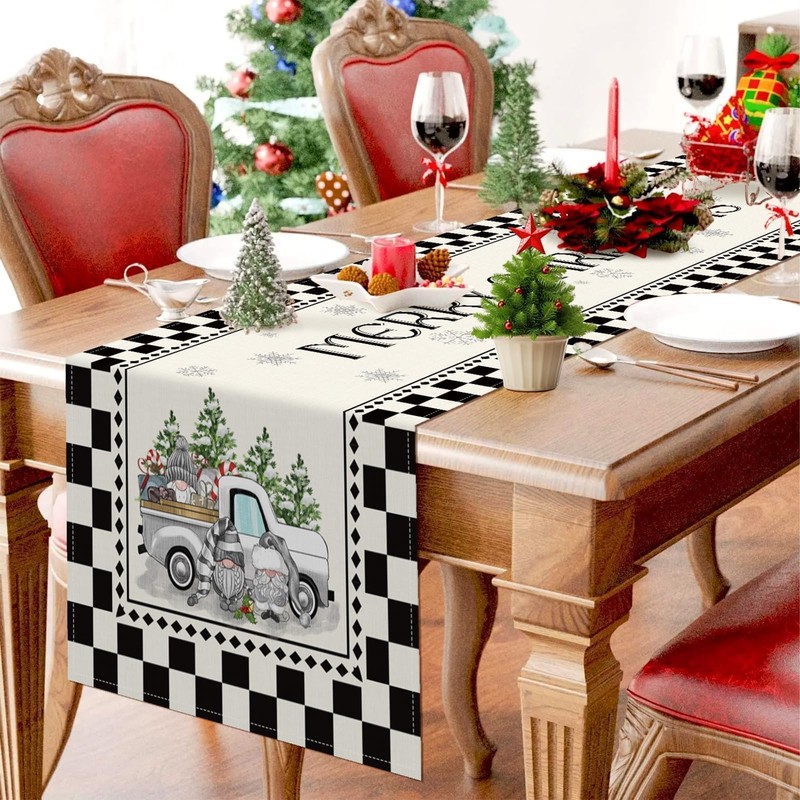 Aitsit Christmas Table Runner, 40 x 180 cm Washable Winter