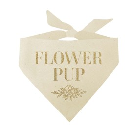 Flower Pup with Flower Wedding Dog Bandana (Natural, OS 766)