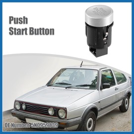 A ABSOPRO Car Engine Push Start Stop Button Cover for Volkswagen Tiguan 2009-2016 Car Accessories Trim Ring Protector Stickers 5N0959839 Item Replacement