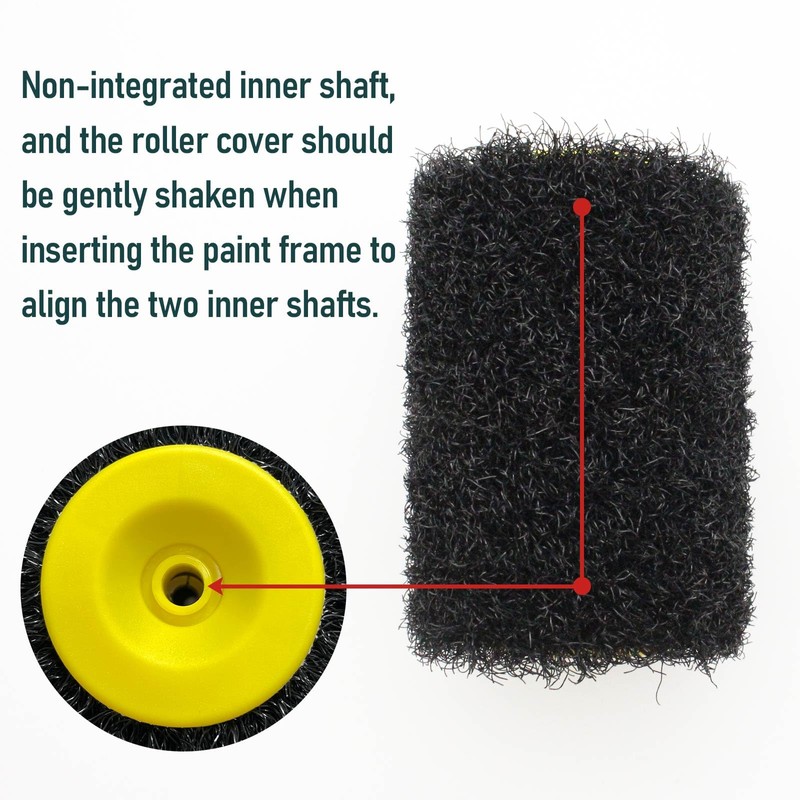 XWADJCD 4 Inch Drywall Compound Roller Cover 4 Pcs Drywall