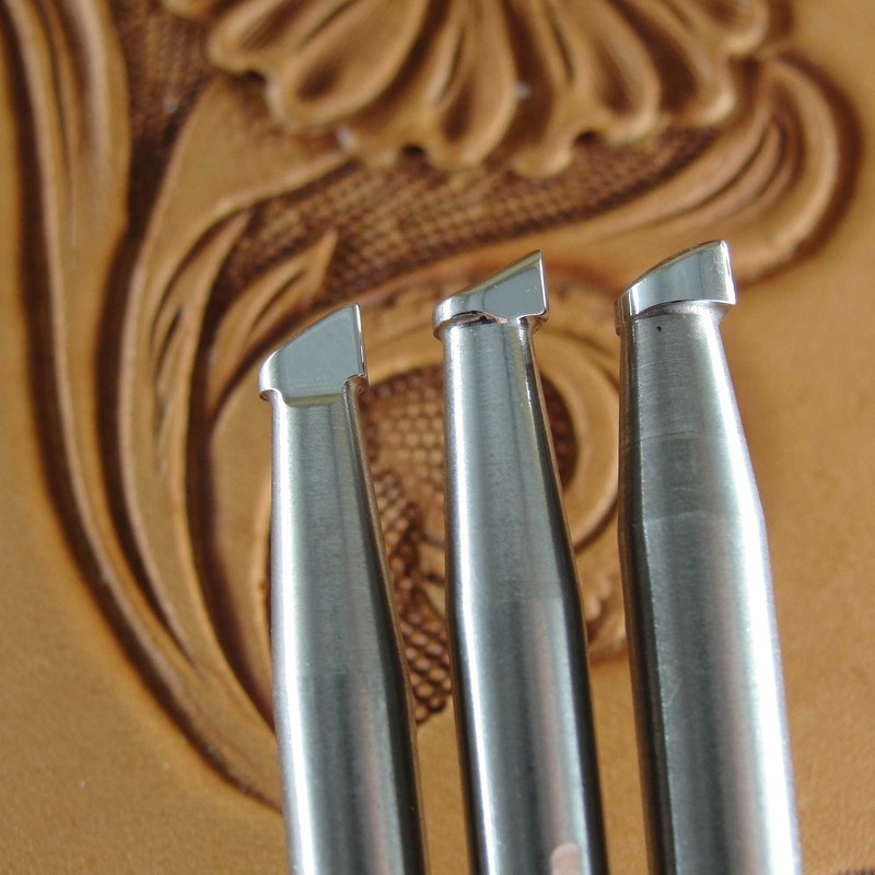 Zhong Jiang 3-Piece Smooth Steep Angle Beveler Leather Stamp Set,