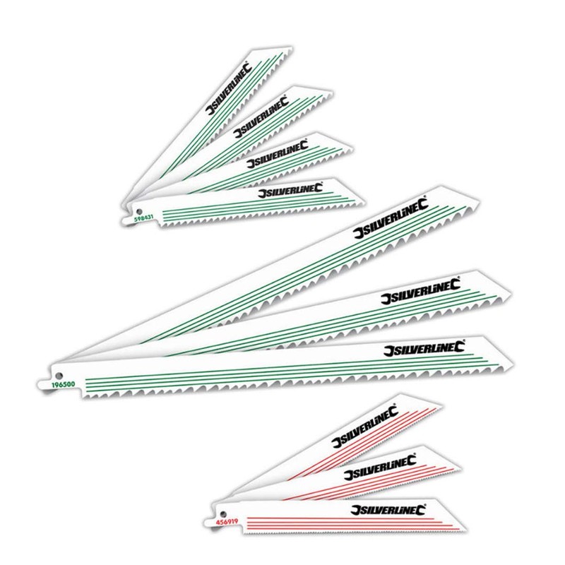 Silverline 783087 Recip Saw Blades for Wood and Metal 10pce