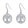VONALA Tree of Life Earrings 925 Sterling Silver Filigree round
