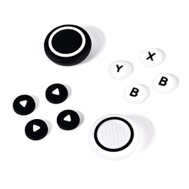 Dlseego Switch2 Direction Key Cap Stick Cover Switch 2 Joicon Cover for Switch2 Thumb Grip Cap Controller Switch 2nd Generation Stick Cover Anti-Slip Cute Joy Con Black