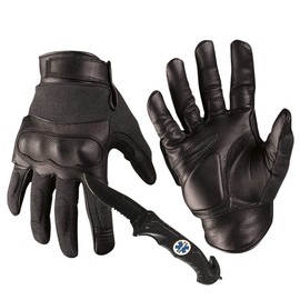 Mil-Tec Men's Gloves Leather / Kevlar Black size M