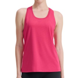 NABEEDO Women's Racerback Workout Tank Tops Breathable Lightweight for Running Yoga Gym & Summer Loose Fit Casual Wear Rose Red