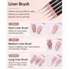 Nail Dotting Tool Set,5 Dotting Tools 5 Liner Brushes for