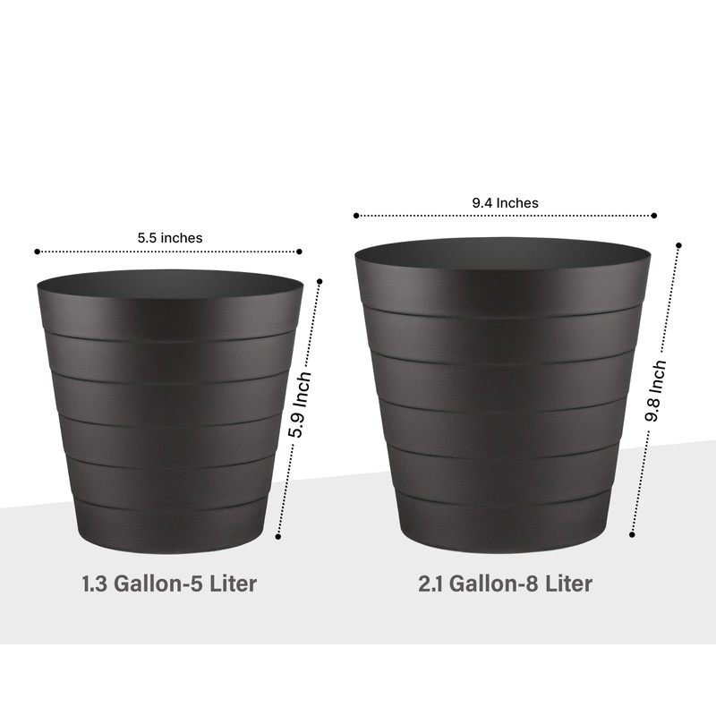 Zuvo Plastic Paper Bin 8L - Shatter-Proof Waste Basket for