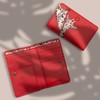 Yoshi Mother's Pride Giraffe Red Leather Zip Round Purse for