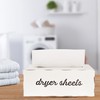 AuldHome Design Dryer Sheet Dispenser; Countertop Rustic White Fabric Softener