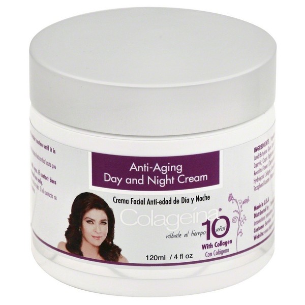 Colageina 10 Day and Night Cream, Anti-Aging - 4 fl oz
