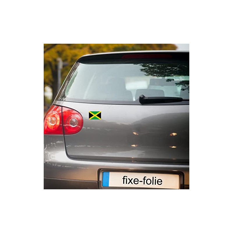 Pack of 10 Flag Stickers Jamaica Car Sticker Set