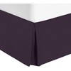 JS Sanders Solid Bedskirt Queen Size, Eggplant (Purple)