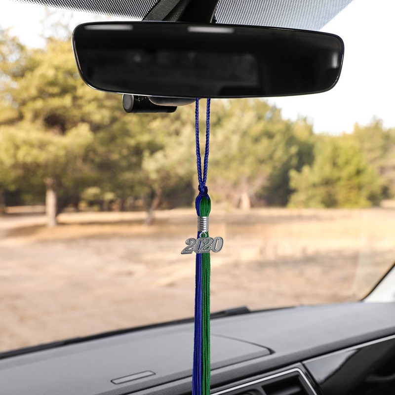 Endea Graduation Double Color Tassel with Silver Date Drop (Royal