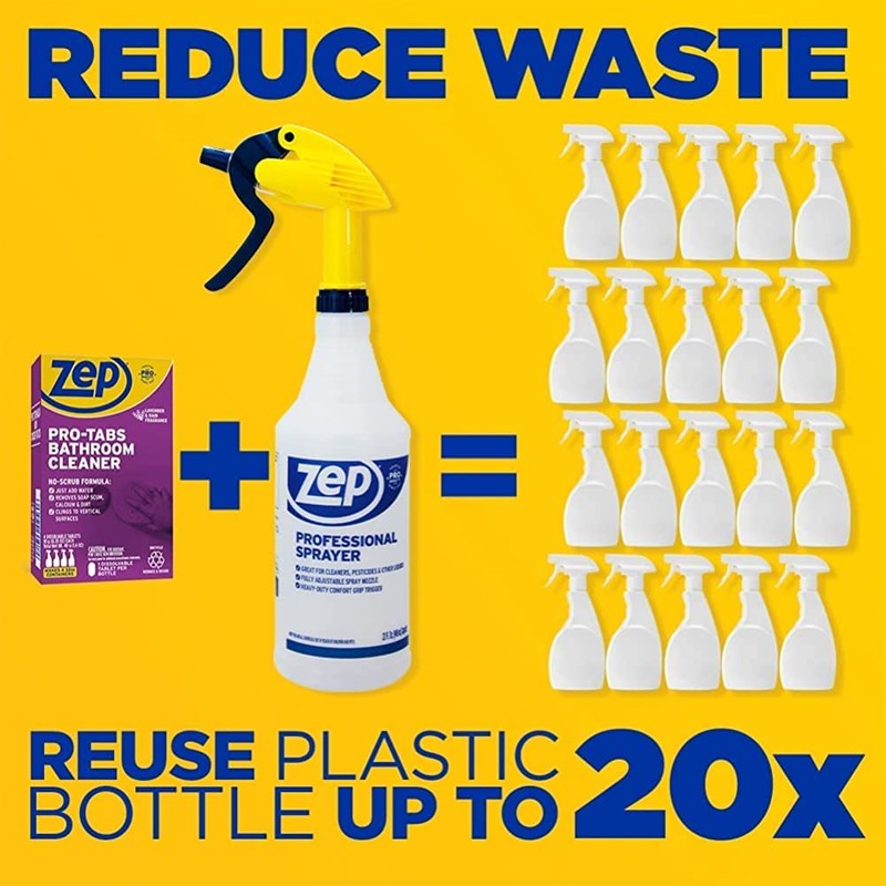 Zep PRO-TABS Bathroom Cleaner Dissolvable Tablets - 4 Tablets Per