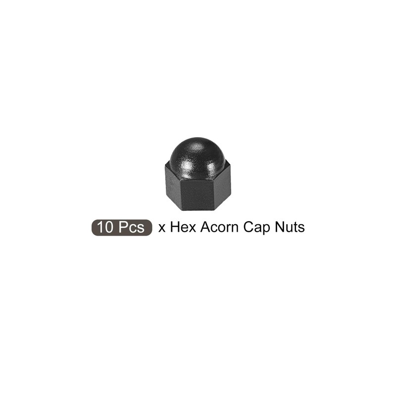 METALLIXITY Acorn Cap Nuts(M6x1mm) 10Pcs, Nylon Acorn Dome Cap Head