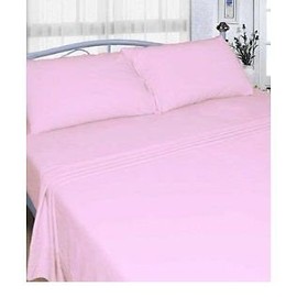 Rayyan Linen Thermal Flannelette Fitted Sheet Brushed 100% Cotton Soft Luxury 25cm Deep Fitted Bed Sheet (Pink, Single)