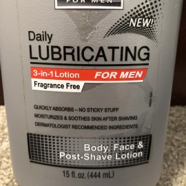 Lucky For Men Daily Lubricating 3 In 1 Lotion, Body, Face & Post Shave, 15oz