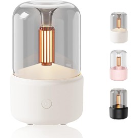 Difusores de Aceite de Aromaterapia, Difusores para aceites Esenciales de 120ml, Humidificador a la luz de Las Velas portátil, Conexión USB, Apagado