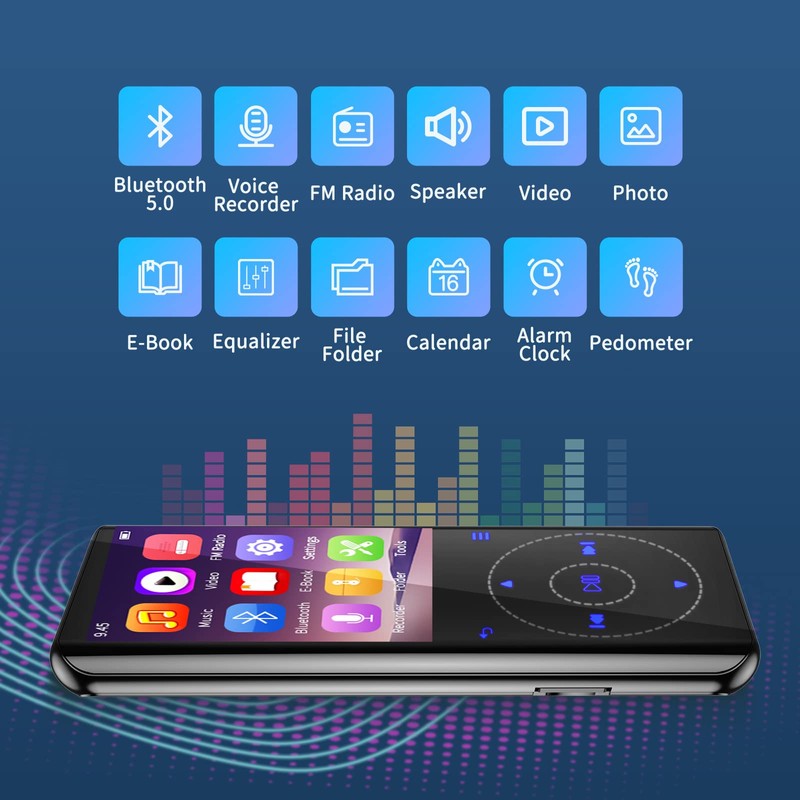 RUIZU 32GB MP3 Player with Bluetooth 5.3: Portable Music Player