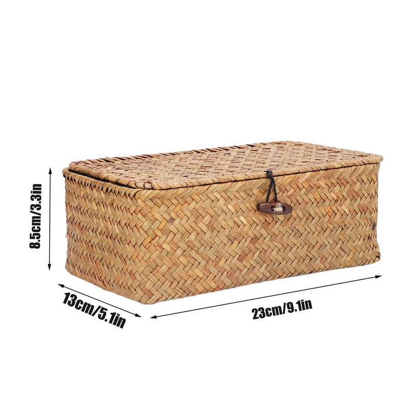 Cesta de Almacenamiento de Algas Marinas Organizador Rectangular Caja de