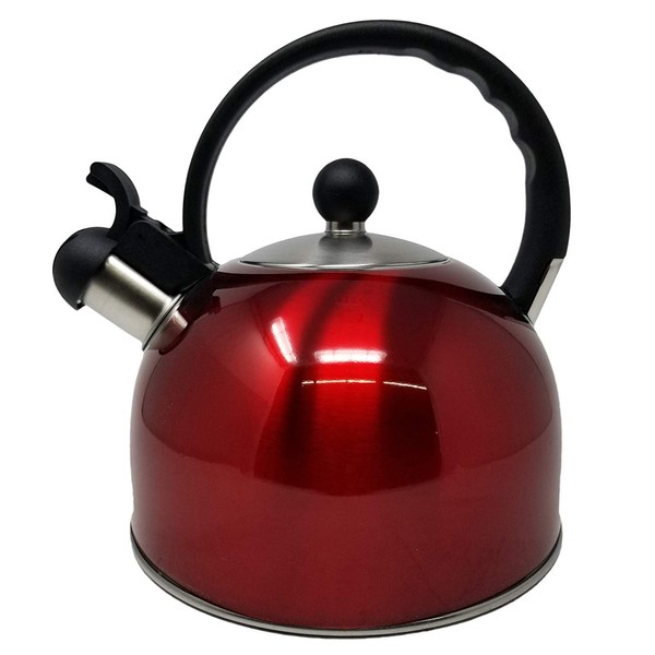 2.5 Liter Whistling Tea Kettle - Modern Stainless Steel Whistling