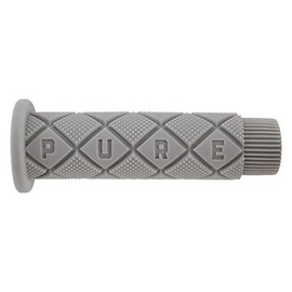 Pure Cycles Bike Handlebar Grips for BMX, Mountain, MTB, Beach Cruiser, Scooter, Folding Bike, Soft Non-Slip-Rubber Hand Grip Comfortable Ergonomic, Grey