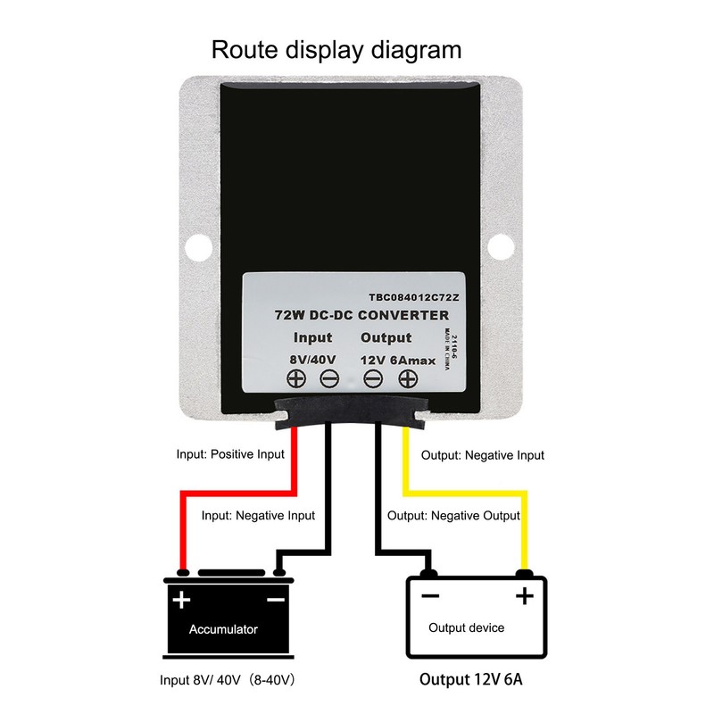 Power Supply Converter Waterproof 8V-40V to 12V Module Transformer TBC084012C72Z