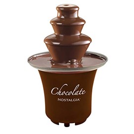 Nostalgia Fuente de Fondue de Chocolate Eléctrica de 3 Niveles para Fiestas - Derrite Queso, Queso, Dulces y Licor - Sumergir Fresas, Cuñas de Manzana