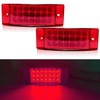 UWDESY 2pcs 6” 21 LED Rectangle Lateral Marker Lights, Clear